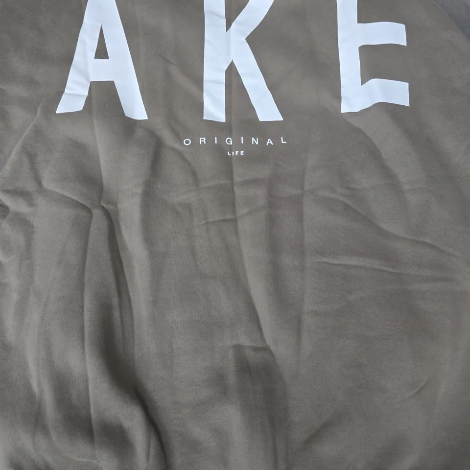 BLAKELY OVERSIZED FIT LONG SLEEVE JUMPER IN OLIVE SIZE MEDIUM