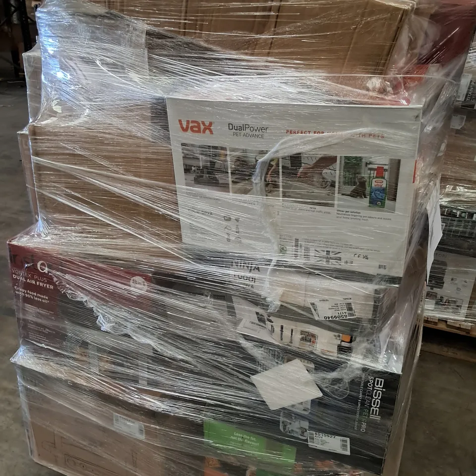 PALLET OF APPROXIMATELY 25 UNPROCESSED RAW RETURN HOUSEHOLD AND ELECTRICAL GOODS TO INCLUDE;