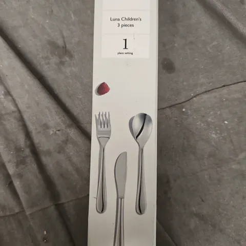 JOHN LEWIS & PARTNERS LUNA CHILDREN'S 3-PIECE CUTLERY SET
