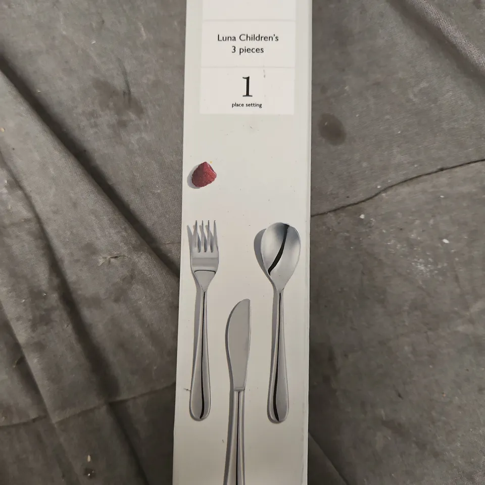 JOHN LEWIS & PARTNERS LUNA CHILDREN'S 3-PIECE CUTLERY SET