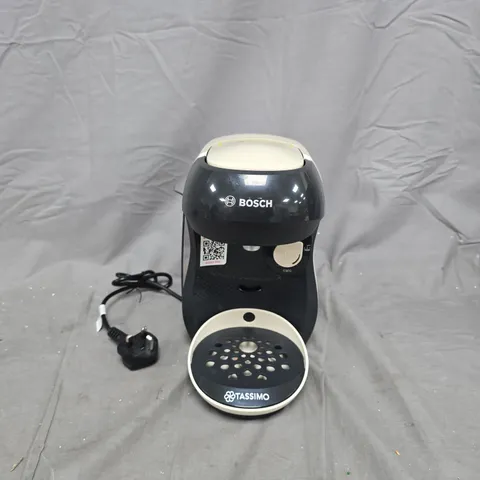 BOSCH TASSIMO COFFEE MACHINE – COMPACT POD BREWER (BLACK & CREAM)