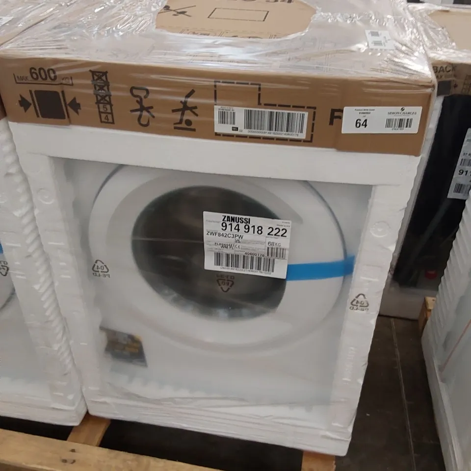 ZANUSSI ZWF842C3PW WASHING MACHINE, 8KG, 1400 SPIN, WHITE, C RATED