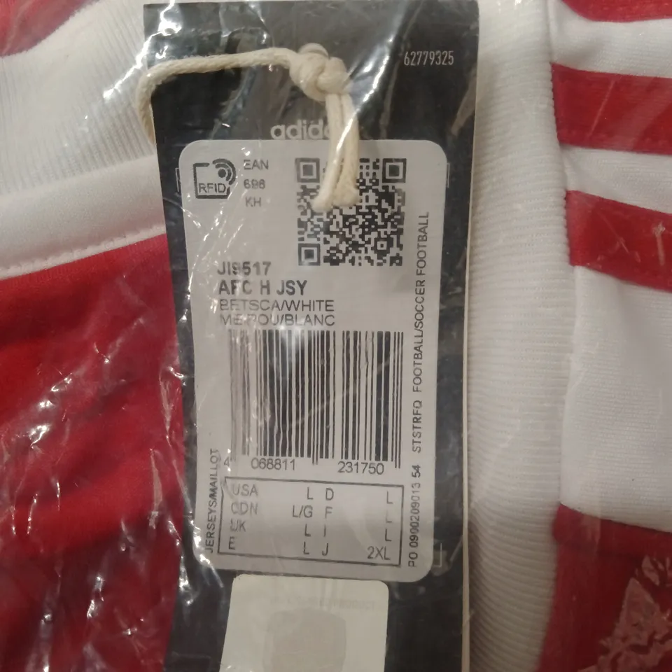 ARSENAL FC ADIDAS FOOTBALL JERSEY – RED, UK L