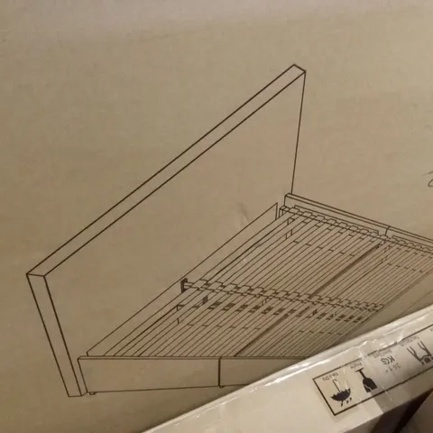 BOXED DESIGNER BED FRAME, SIZE UNSPECIFIED (2 BOXES)