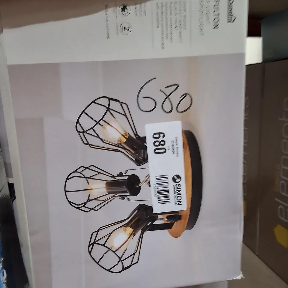 BOXED DUNELM FULTON 3 LIGHT SPOTLIGHT CEILING LIGHT – (BULBS NOT INCLUDED)