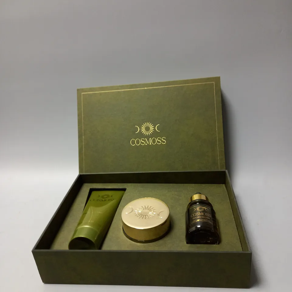 COSMOSS THREE PRODUCT SET - HAD CLEANSER , FACE CREAM AND GOLDEN NECTAR 