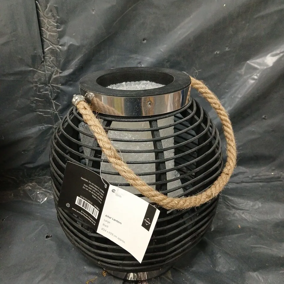 LARGE BLACK ALTER LANTERN 