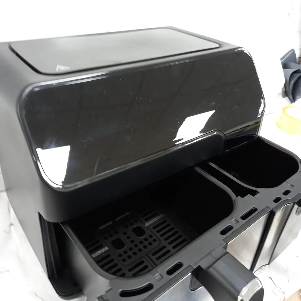 BOXED COOK'S ESSENTIALS 7.7L DUAL AIR FRYER IN BLACK