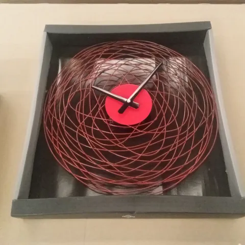 PREMIER 38cm WALL CLOCK - RED