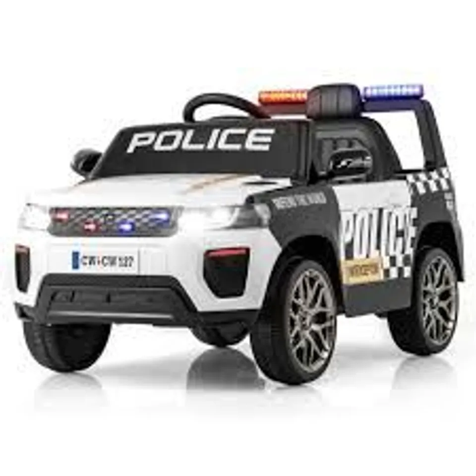 BOXED KID RIDE ON POLICE CAR WITH REMOTE CONTROL FOR CHILDREN