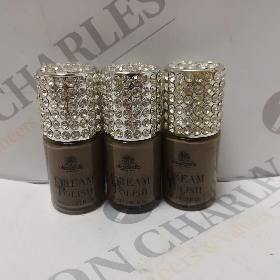 BOX OF APPROXIMATELY 8 X 15ML VIALS OF ALESSANDRO DREAM POLISH NAIL POLISH