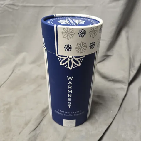 BOXED WARMNEST PEARLED CANDLE (17.6 OZ) - WHITE