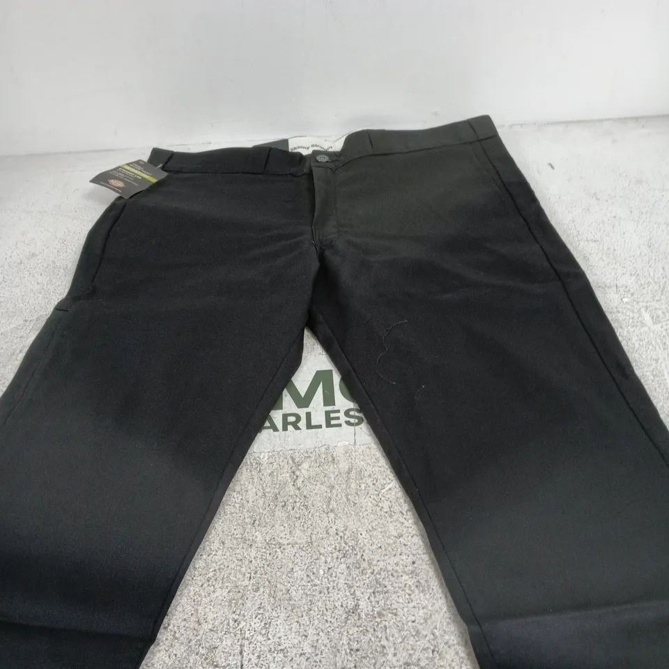 DICKIES TWILL WORK PANT SKINNY FIT – BLACK – UK 36X32 (36X32)