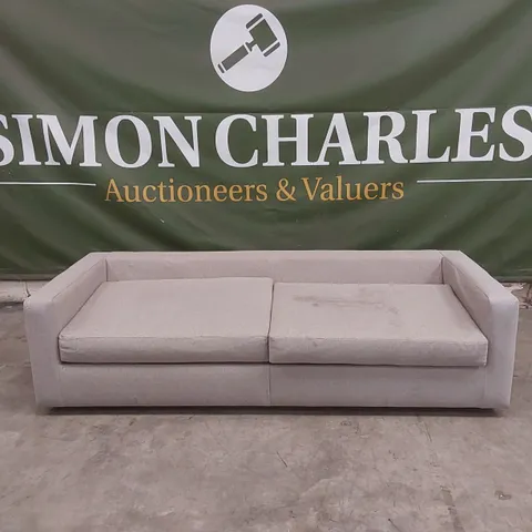 QUALITY DESIGNER LARGE 4 SEATER FABRIC UPHOLSTERED SOFA BED