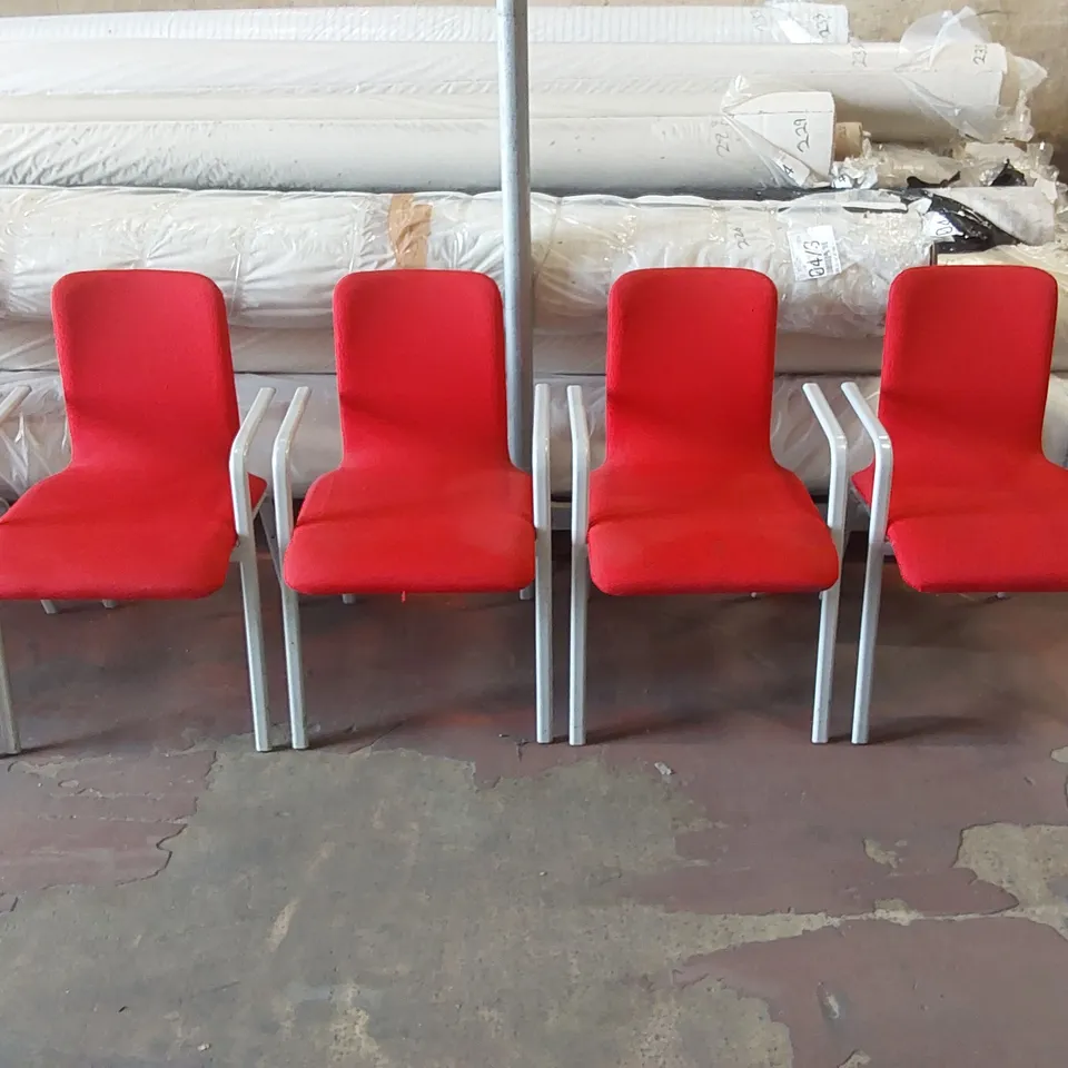 SET OF 8 STACKABLE RESTAURANT CHAIRS 