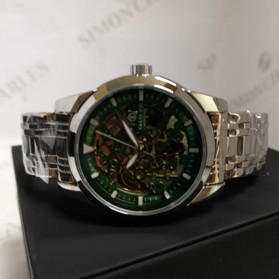 TALIS CO SKELETON GREEN BRACELET STRAP WRISTWATCH RRP £550