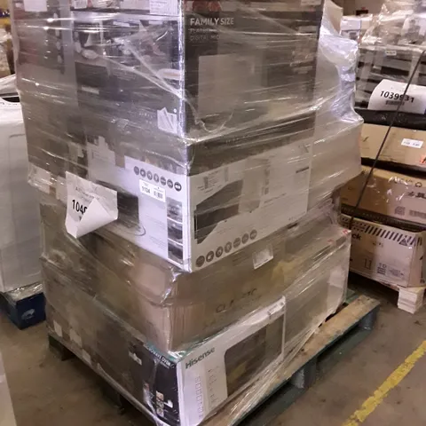 PALLET OF APPROXIMATELY 16 UNPROCESSED RAW RETURN MICROWAVE OVENS TO INCLUDE;