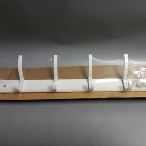 COAT RACK WITH 6 HOOKS WHITE. COMES WITH FITTINGS