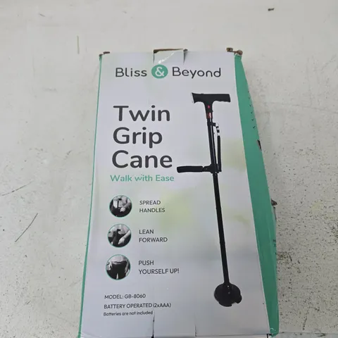 BLISS & BEYOND TWIN GRIP CANE – WALKING AID (GB-8060) BOXED