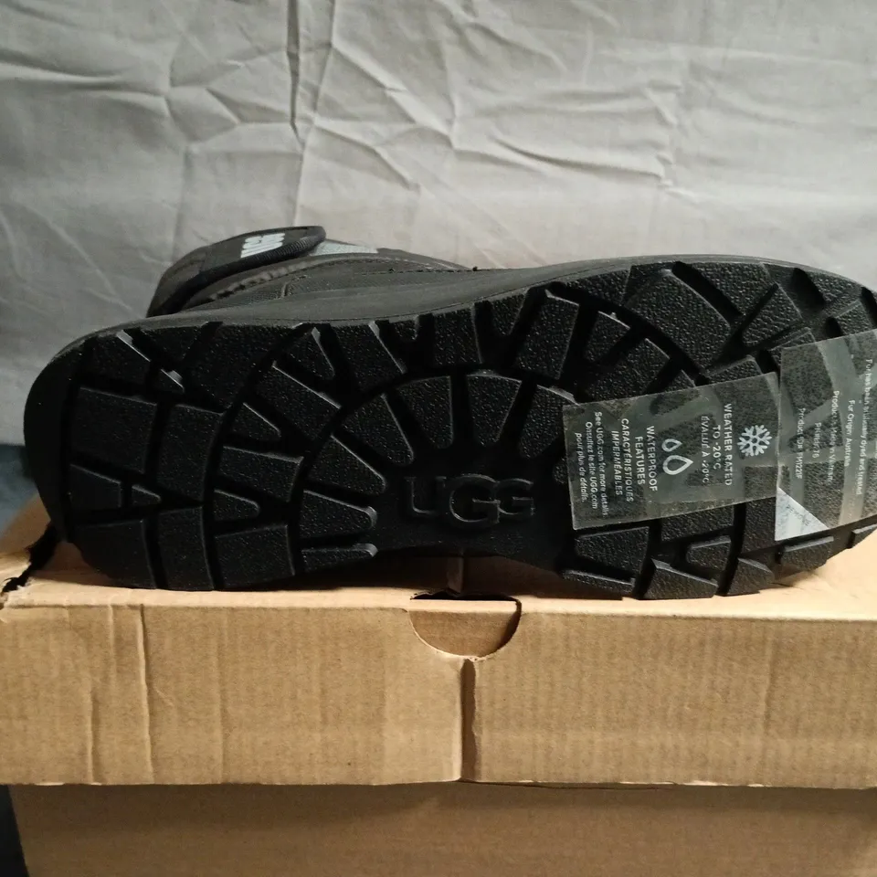 BOXED PAIR OF UGG BLACK WINTER BOOTS – UK 3 (EU 36)
