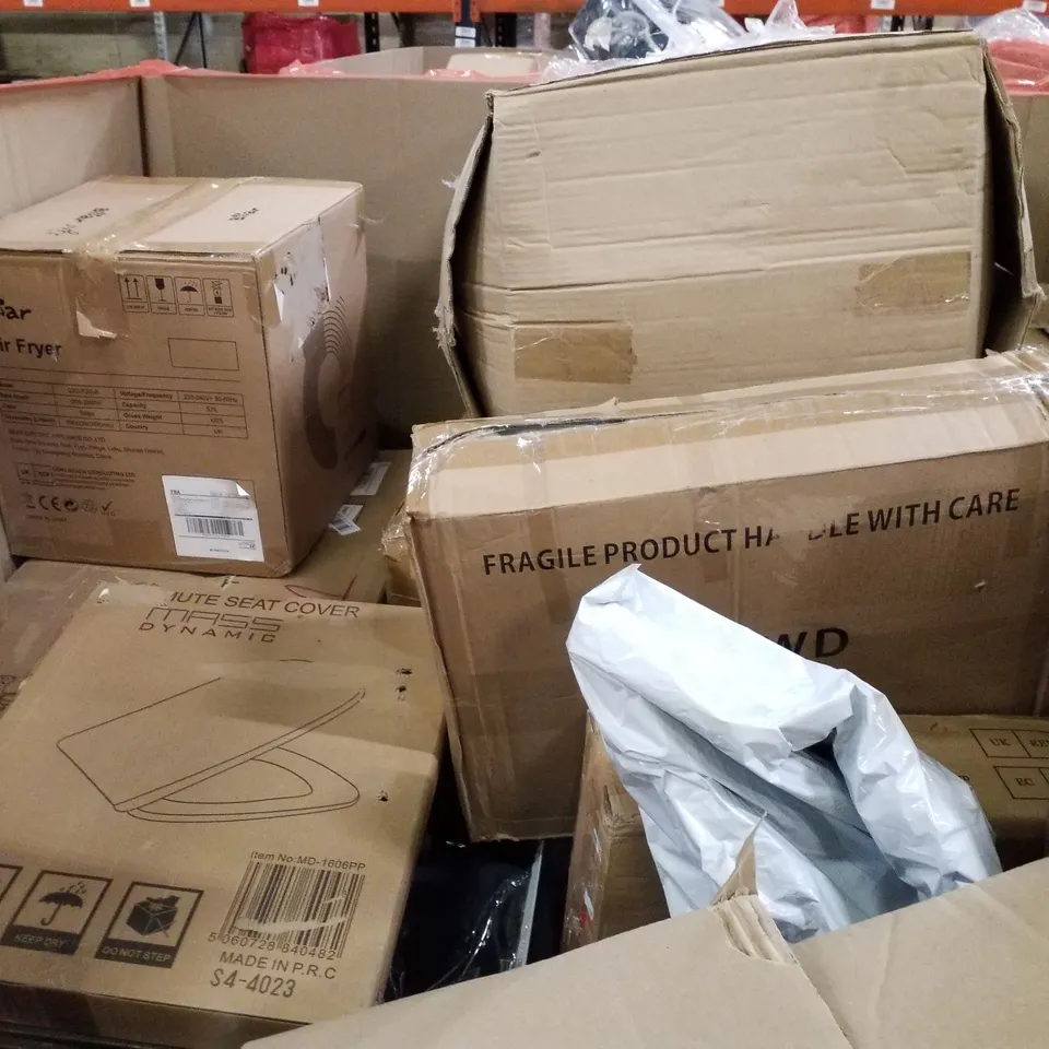 PALLET CONTAINING ASSORTED PRODUCTS TO INCLUDE MATTRESS TOPPER, BABY BATH SUPPORT, HEATED BLANKET, ARM REST PILLOW, TOILET SEAT