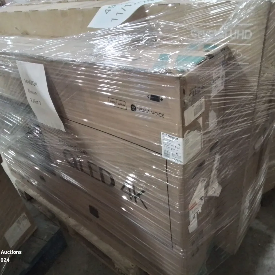 PALLET CONTAINING APPROXIMATELY 4 BOXED HD TELEVISION IN VARIOUS SIZES MAKES AND MODELS -UNTESTED-