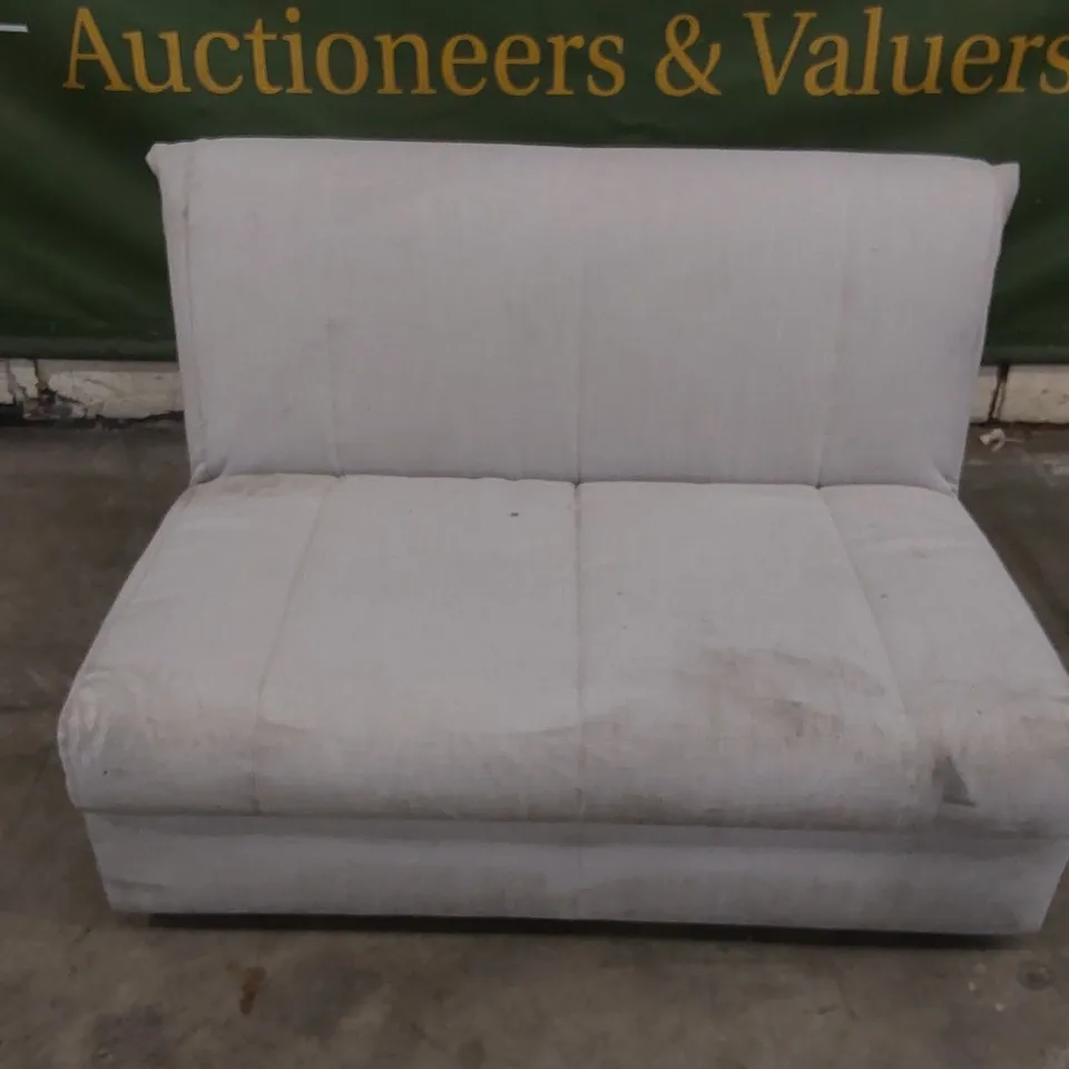 QUALITY DESIGNER FABRIC UPHOLSTERED SOFA BED - GREY