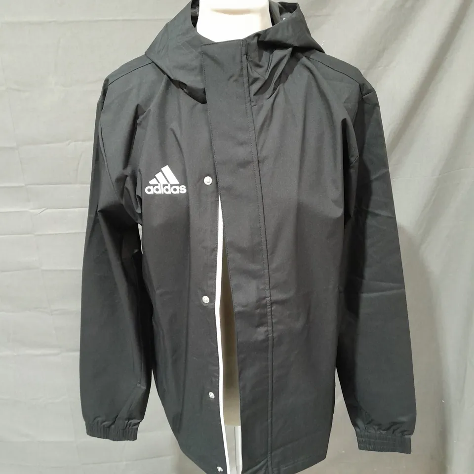 ADIDAS RAIN JACKET IN BLACK - UK XS