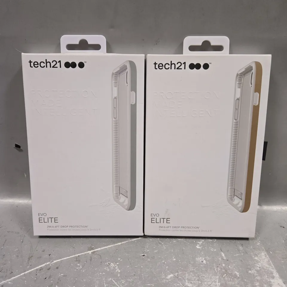 A LARGE QUANTITY OF TECH21 EVO ELITE CASES IN SILVER & ROSE GOLD 