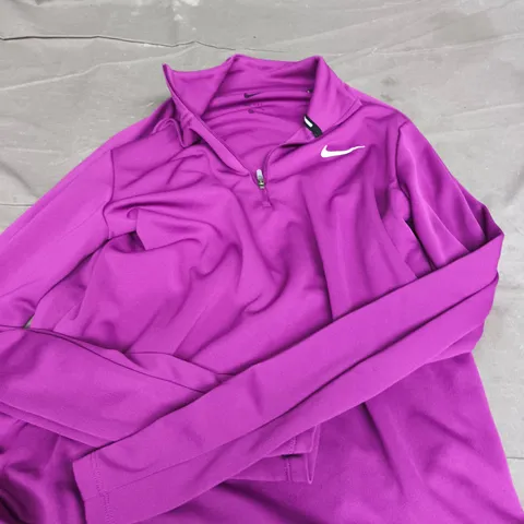 NIKE DRI-FIT RUNNING TOP – PURPLE, SIZE M