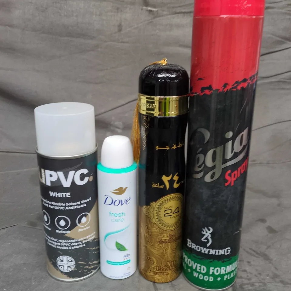 APPROXIMATELY 10 ASSORTED AEROSOLS TO INCLUDE SPRAY PAINT, DEODORANT, AIR FRESHENER ETC  