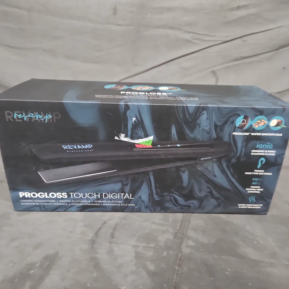 BOXED REVAMP PROGLOSS TOUCH DIGITAL CERAMIC STRAIGHTENER