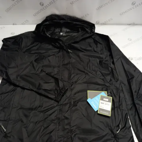 GELERT BLACK PACKAWAY JACKET - LARGE