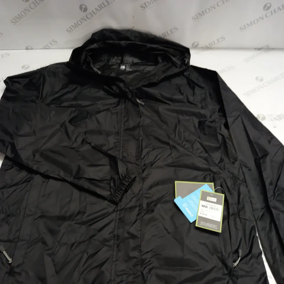 GELERT BLACK PACKAWAY JACKET - LARGE