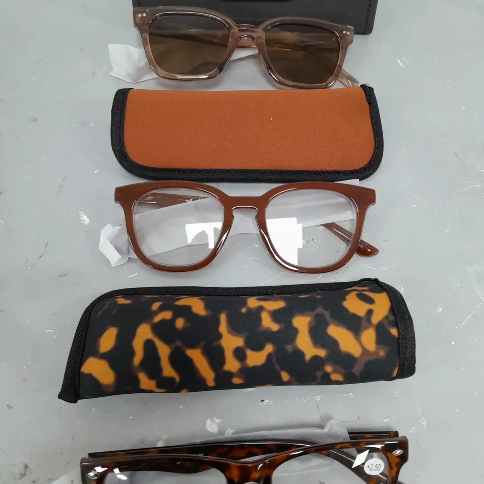 HUMMINGBIRD SUNGLASSES AND  READING GLASSES IN TAN