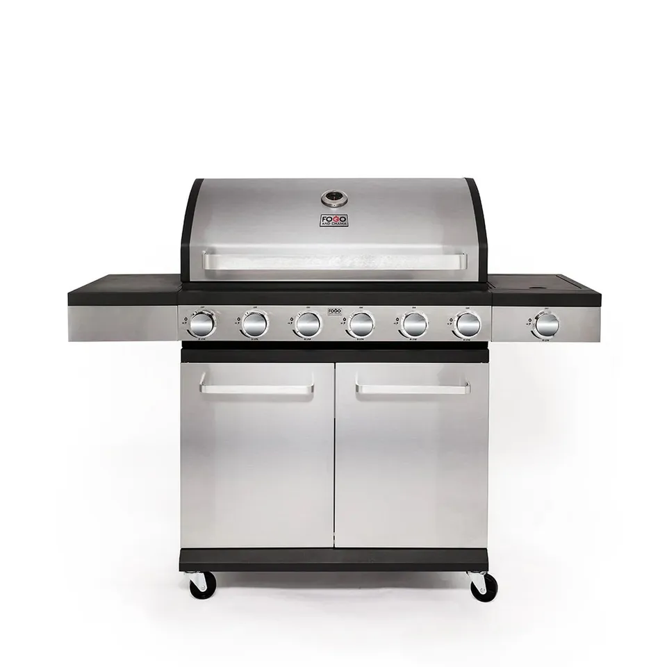 BRAND NEW BOXED FOGO AND CHAMA SCORPION 6.1, 6-BURNER GAS BBQ WITH SIDE BURNER - FC-SCORP 6.1 RRP £495