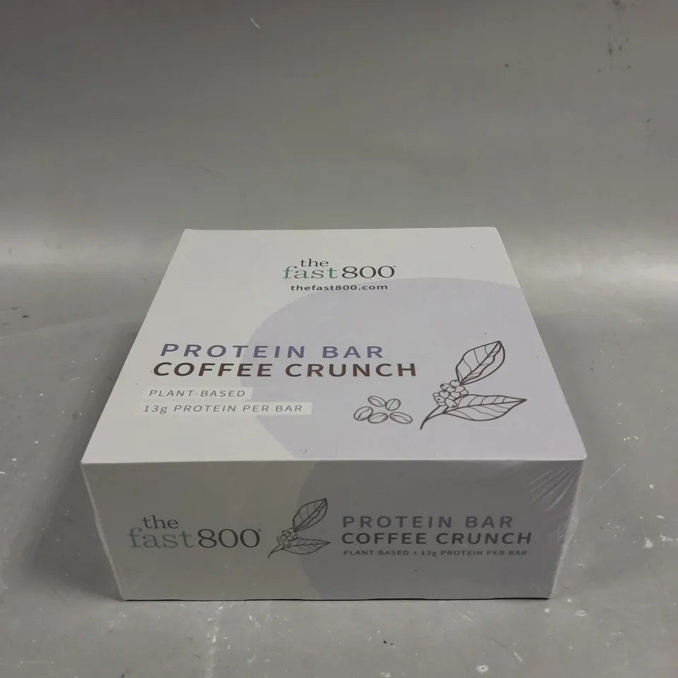 BOXED SEALED THE FAST 800 PROTEIN BARS - COFFEE CRUNCH - 12 X 45G