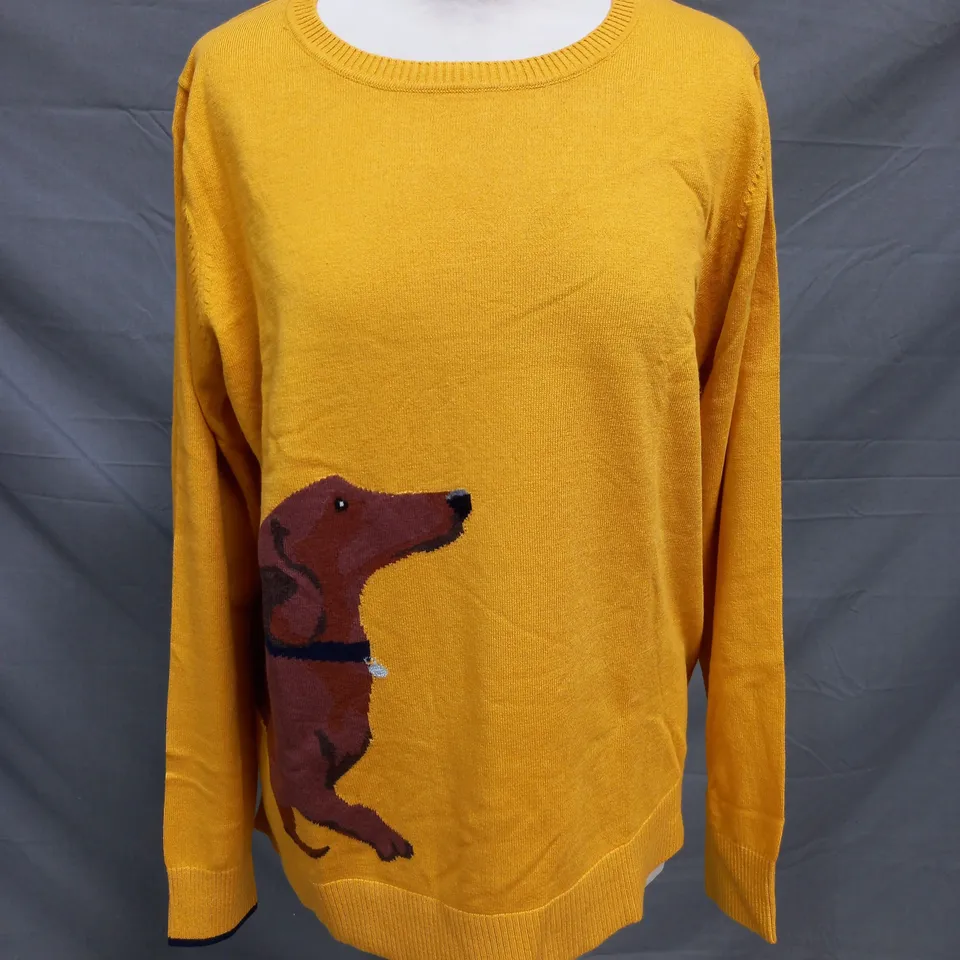 JOULES MIRANDA JUMPER IN GOLD SIZE 16