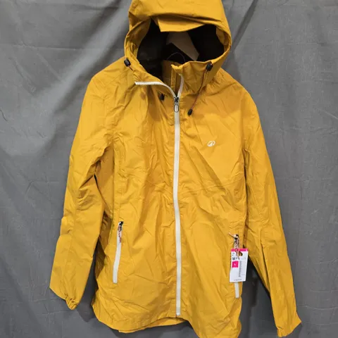 DECATHLON WOMEN'S MUSTARD YELLOW HOODED JACKET, SIZE L