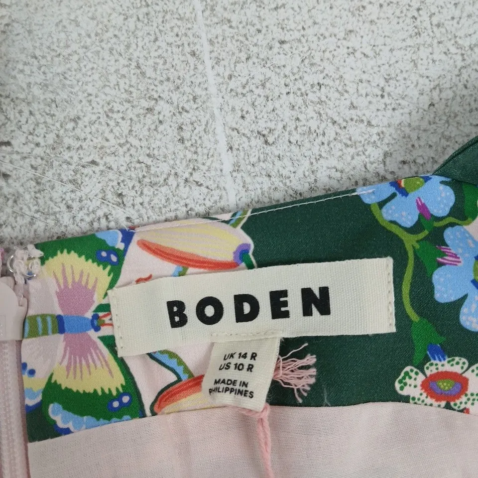BODEN WOMEN'S FLORAL PRINT DRESS – UK 14R (US 10R) MADE IN PHILIPPINES
