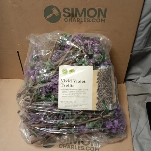 VIVID VIOLET TRELLIS – ARTIFICIAL PLANT ARRANGEMENT (GARDEN ORNAMENT) 180CM X 90CM