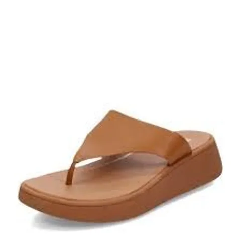 FIT FLOP F-MODE FLATFORM TOE POST SANDALS SIZE 7 PARIS BEIGE