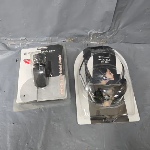 APPROXIMATELY 10 ASSORTED ELECTRICAL PRODUCTS TO INCLUDE WEBCAMS & HEADSETS - COLLECTION ONLY