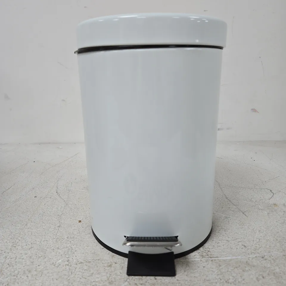 CRYSTALS WHITE PEDAL BIN BOXED
