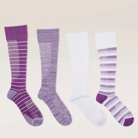 TOMMIE COPPER SET OF 4 INFRARED COMPRESSION ANKLE SOCKS LARGE