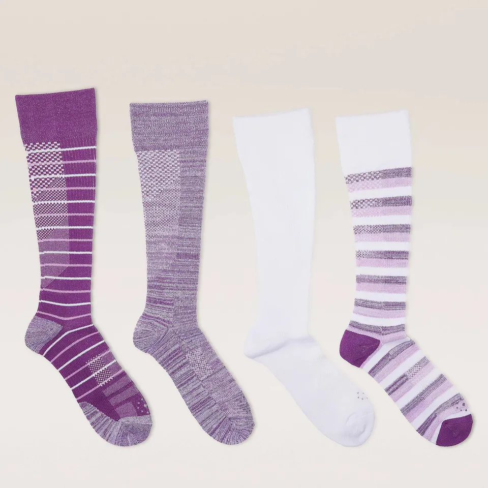 TOMMIE COPPER SET OF 4 INFRARED COMPRESSION ANKLE SOCKS LARGE