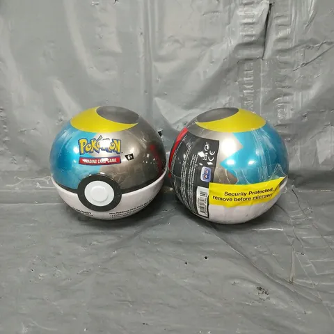PAIR OF SEALED POKEMON TRADING CARD GAME POKE BALL TINS