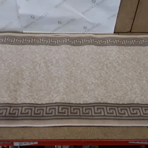 MALIA GEOMETRIC MACHINE WOVEN CREAM/GREY RUG 60×CM