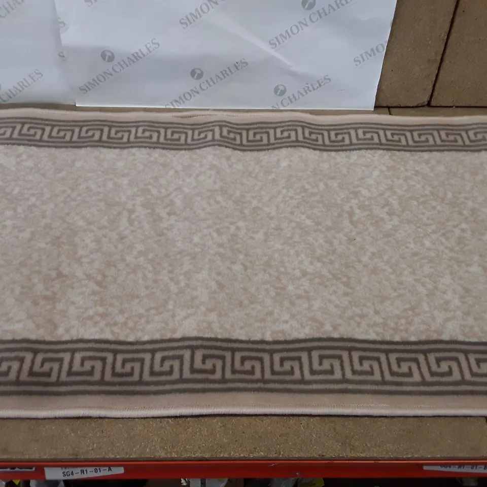 MALIA GEOMETRIC MACHINE WOVEN CREAM/GREY RUG 60×CM