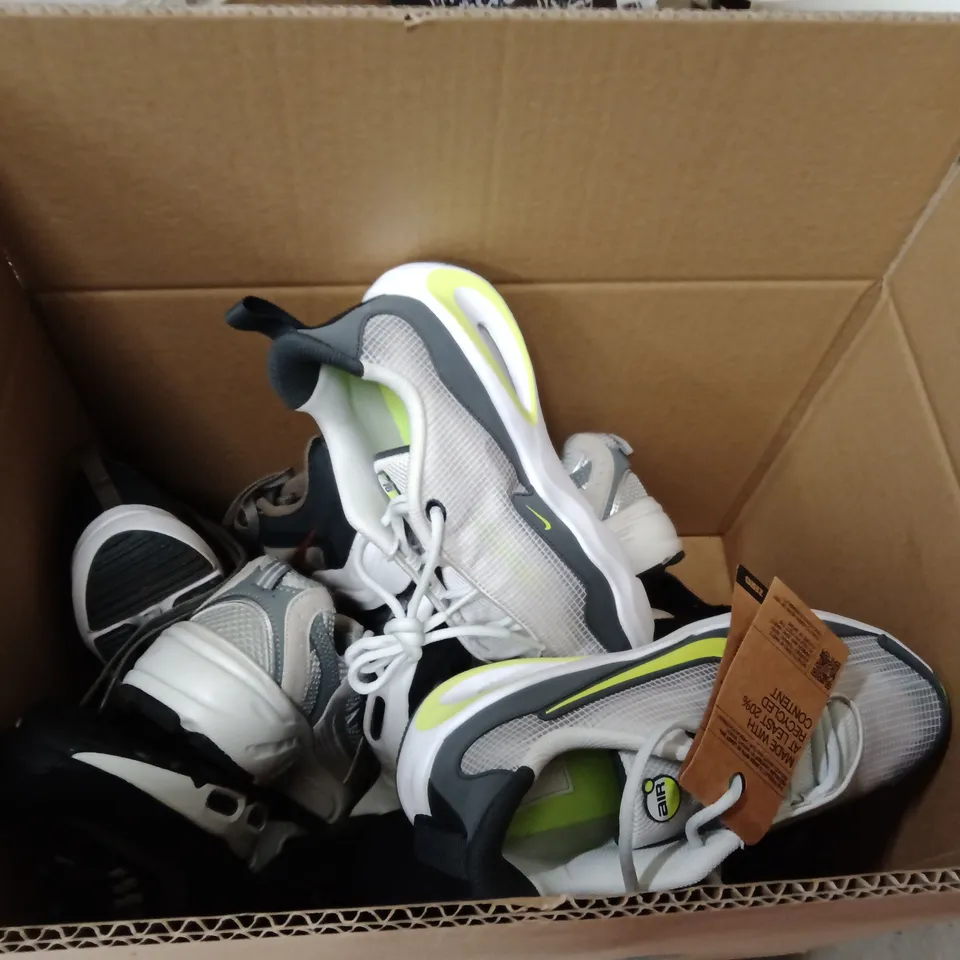 BOX TO CONTAIN APPROXIMATELY 5 PAIRS OF TRAINERS SIZES VARY